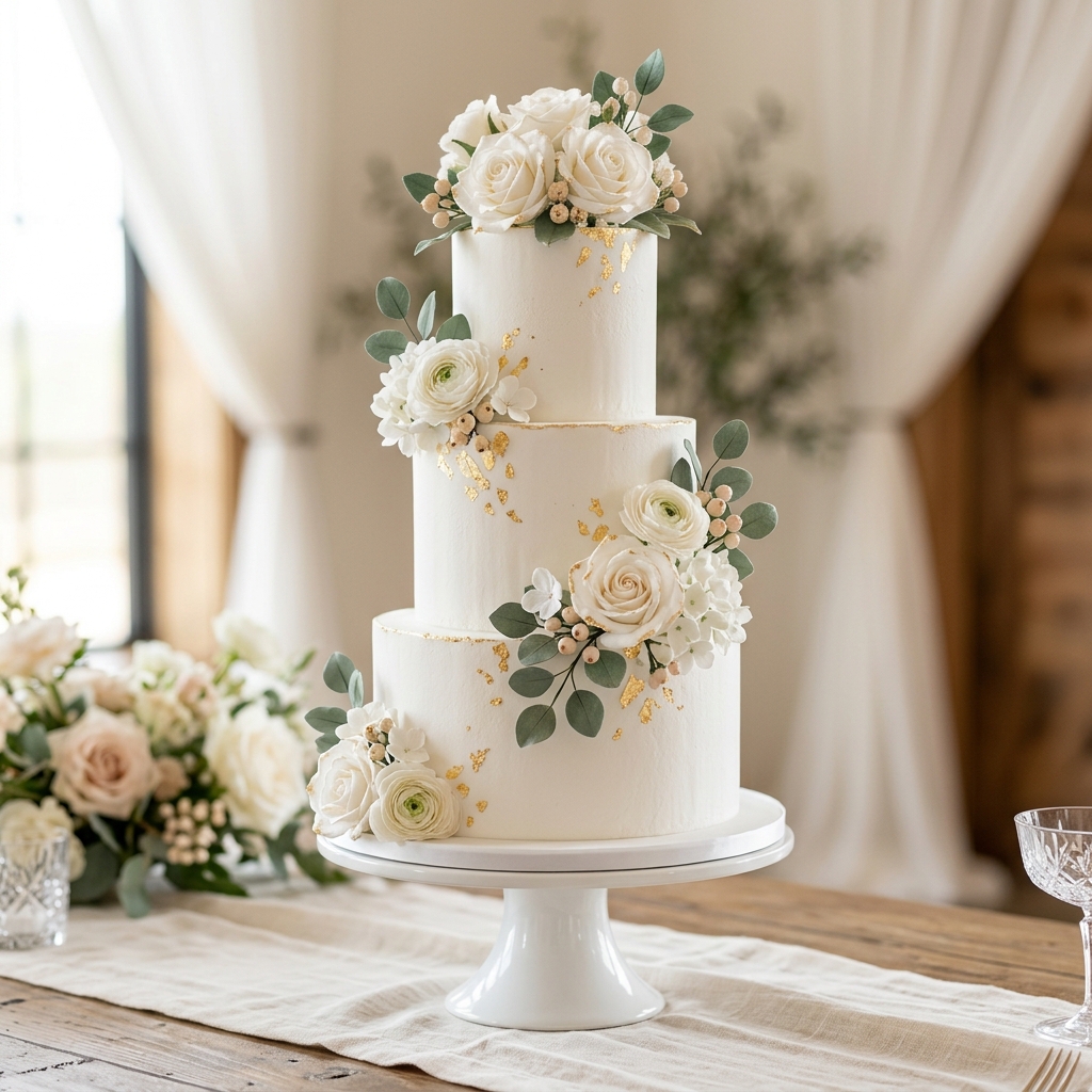 Custom multi-tier wedding cake